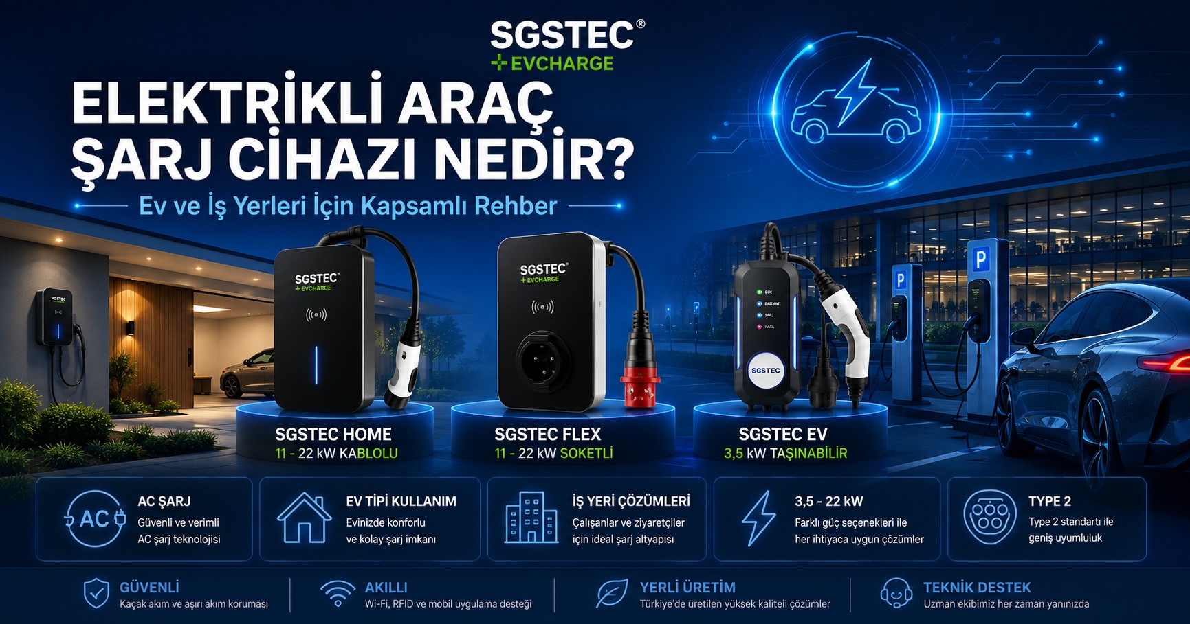 Elektrikli Araç Şarj Cihazı Nedir? Ev ve İş Yerleri İçin Kapsamlı Rehber (2026)