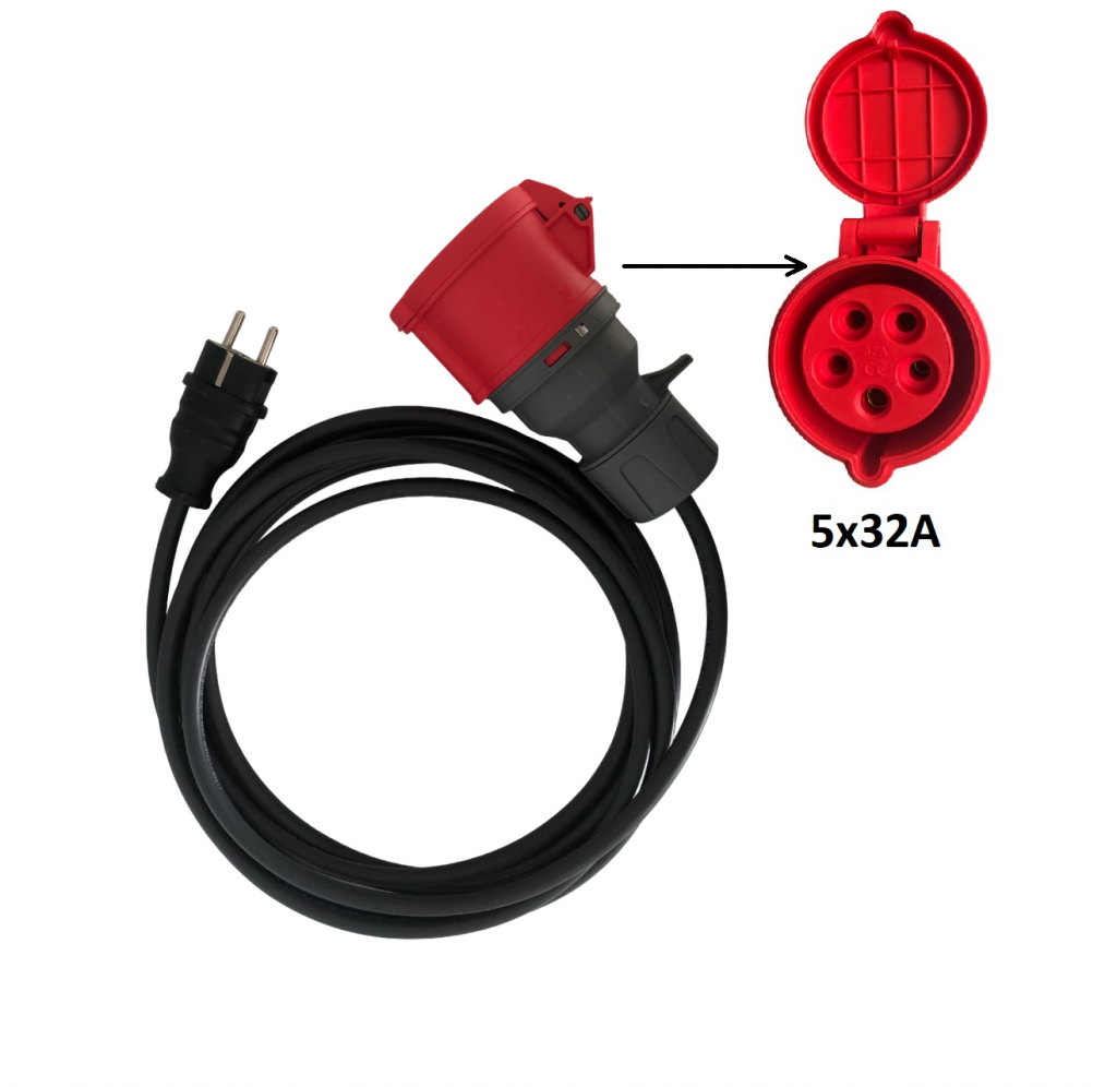 SGSTEC® Elektrikli Araç Şarj Cihazı Trifaze - Monofaze Dönüştürücü Kablo SGSTEC® Elektrikli Araç Şarj Cihazı Trifaze - Monofaze Dönüştürücü Kablo